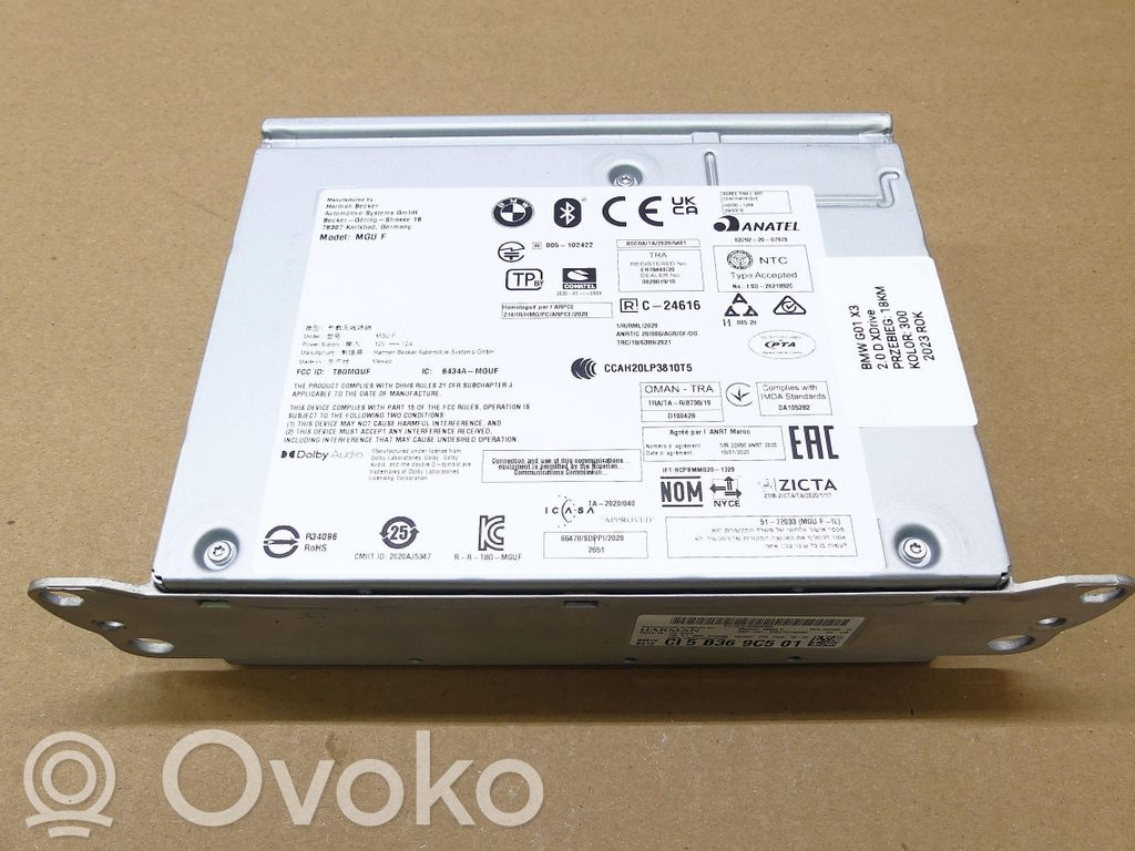 GPS navigation control unit/module   5B369C5,5B369C5,18KM,20DX,23R,LCI,MPAKIET,XDRIVE