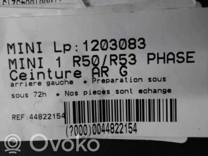 Mini One - Cooper R50 - 53 Rear seatbelt 