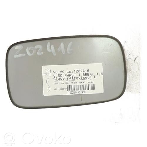 Volvo V50 Sticlă oglindă laterală 