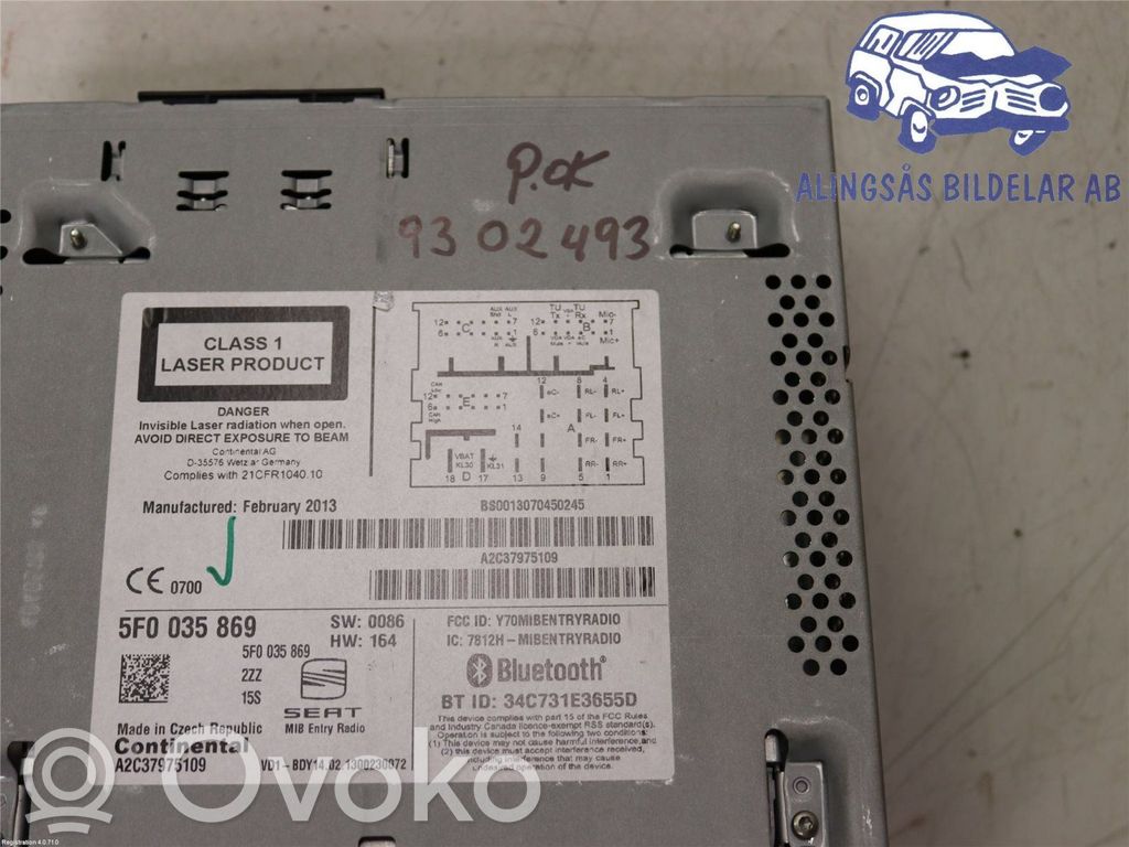 Seat Leon (5F) Unità principale autoradio/CD/DVD/GPS 