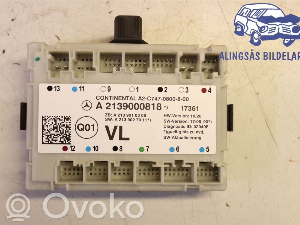 Mercedes-Benz E W213 Door control unit/module 