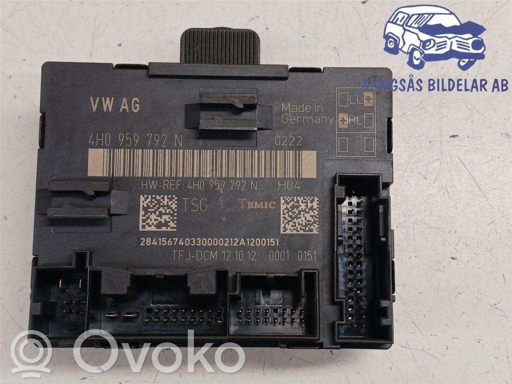 Unité de commande module de porte   4H0959792P,4H0959792N,4H0959792N