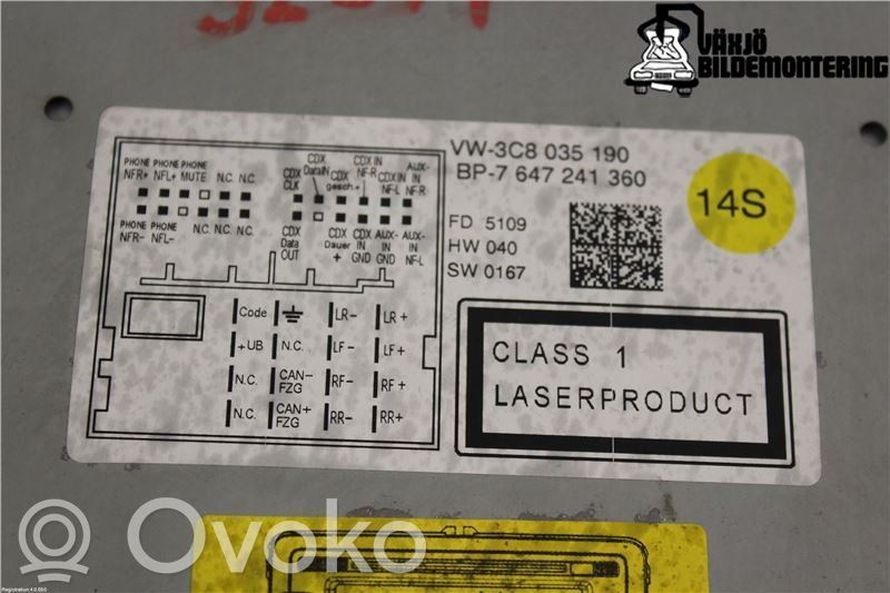 Volkswagen PASSAT B6 Unitate principală radio/CD/DVD/GPS 