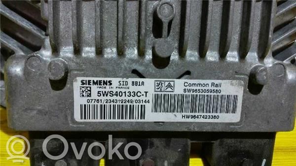 Engine control unit/module ECU   5WS40133CT,SW9653059580