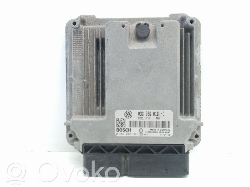 Unidad de control/módulo del motor   03G906016HC,0281012289