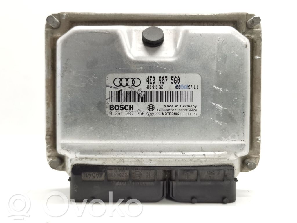 Engine control unit/module   4E0907560,0261207256,4E0910560