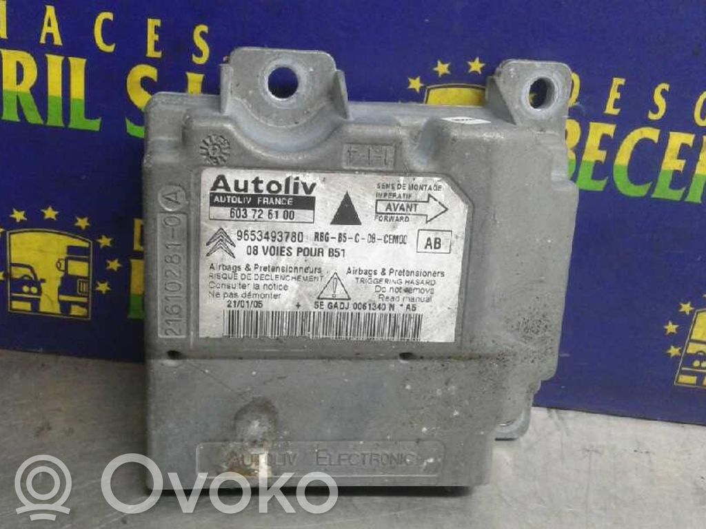Module de contrôle airbag   603726100,9653493780