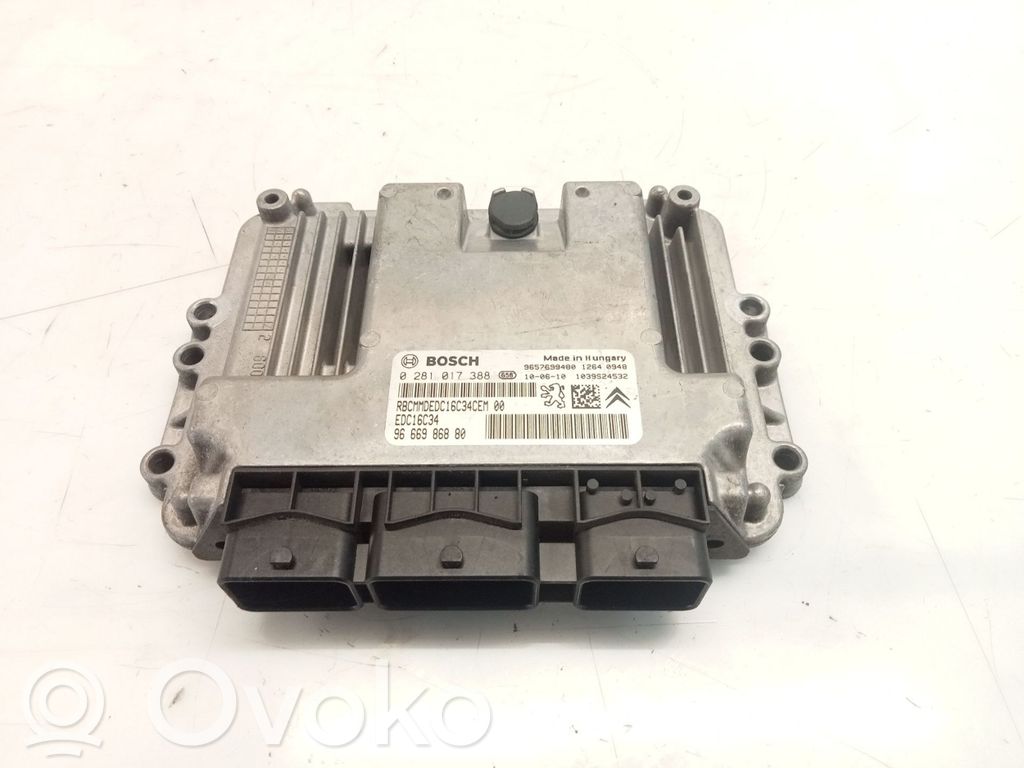 Engine control unit/module   9666986880,EDC16C34,0281017388