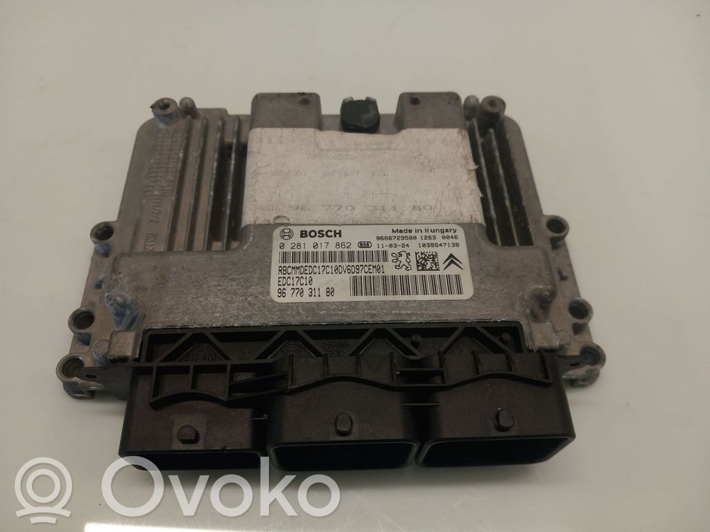 Engine control unit/module   9677031180,0281017862,EDC17C10