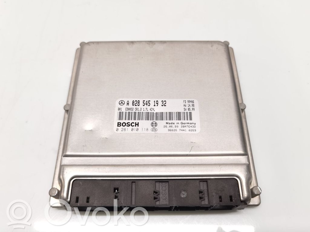 Mercedes-Benz A W168 Unitate/modul de control motor 