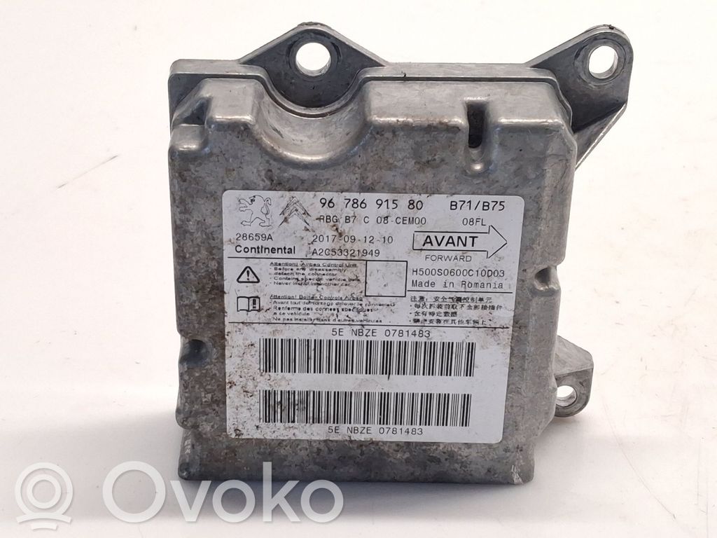 Module de contrôle airbag   9678691580,A2C53321949