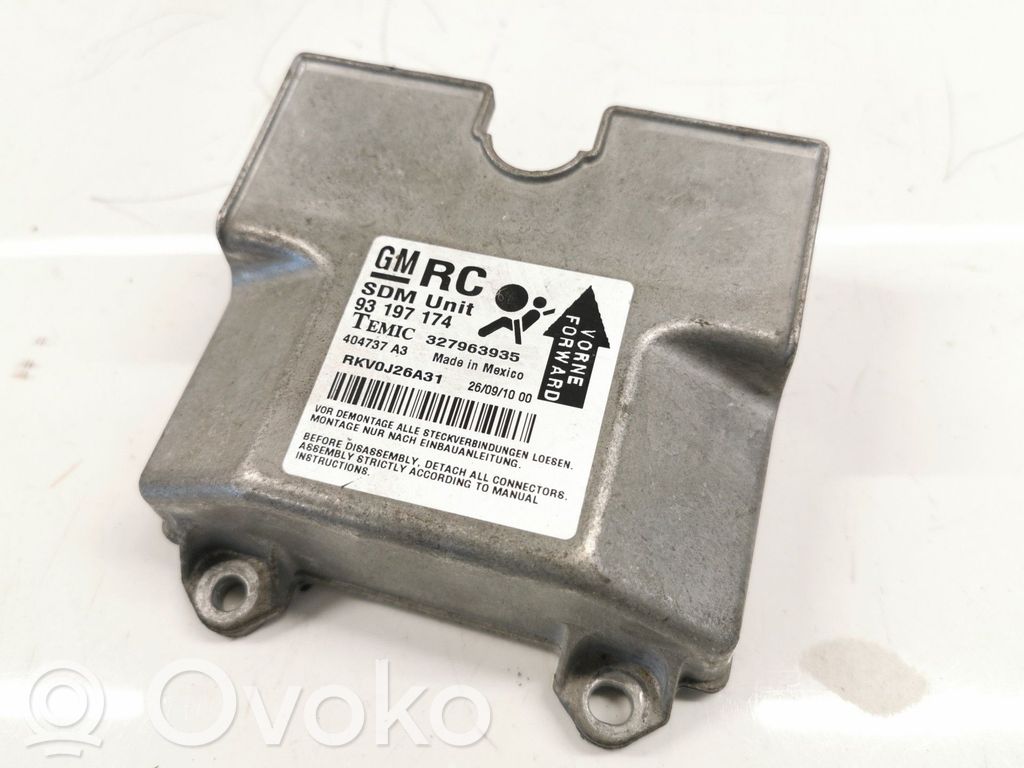 Opel Astra G Sterownik / Moduł Airbag 