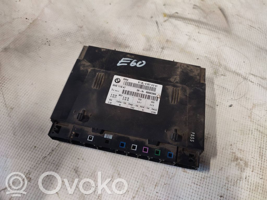 BMW 5 E60 E61 Moduł / Sterownik fotela 