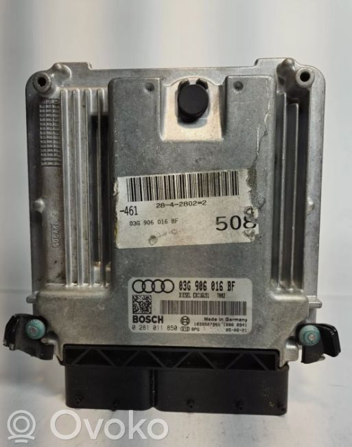 Engine control unit/module   03G906016BF,03G906016BF,EDC16U31,0281011850,1039S07901