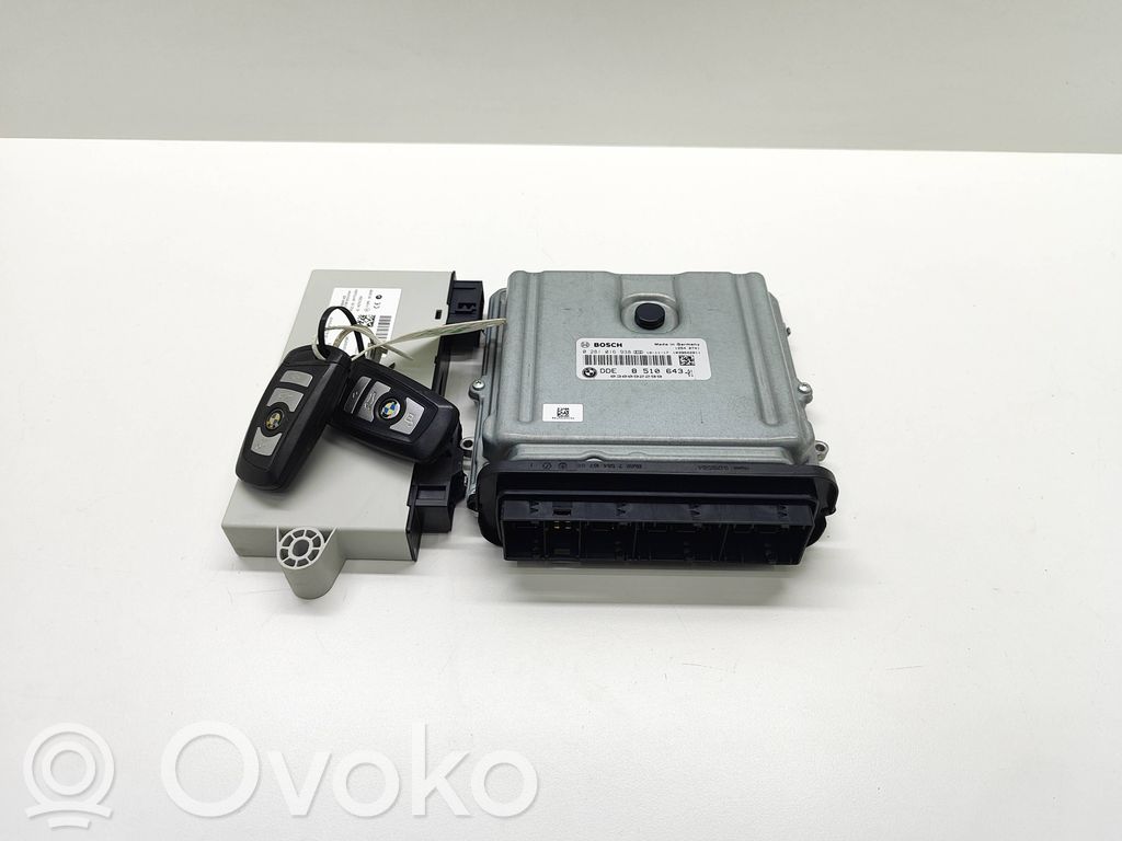BMW 5 F10 F11 Komputer / Sterownik ECU i komplet kluczy 