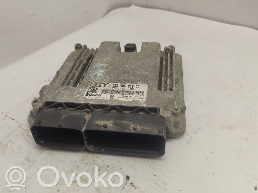 Engine control unit/module   03G906016CC,0281011832,1039S06215