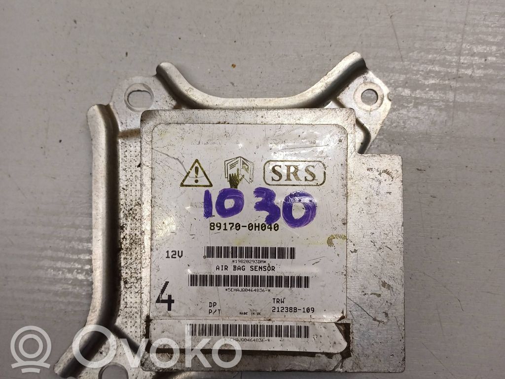 Toyota Aygo AB10 Airbag control unit/module 