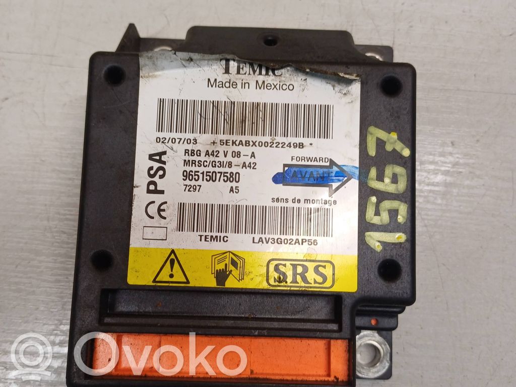 Citroen C3 Pluriel Airbag control unit/module 