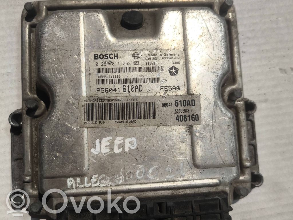 Engine control unit/module   0281011063,56041610AD,P56041610AD
