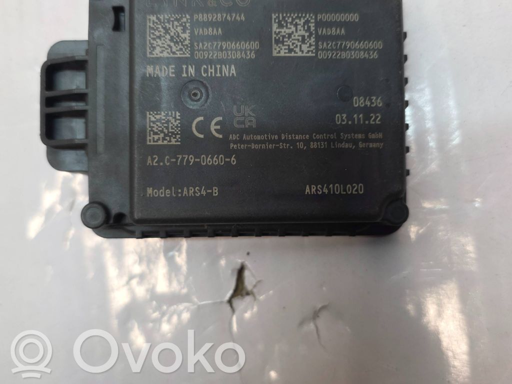 Sensor de radar Distronic   P8892874744,ARS410L020,R00000000,00922B0308436,A2C77906606