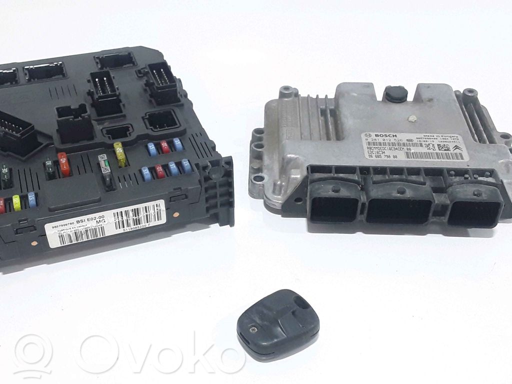 Peugeot 206 Komputer / Sterownik ECU i komplet kluczy 