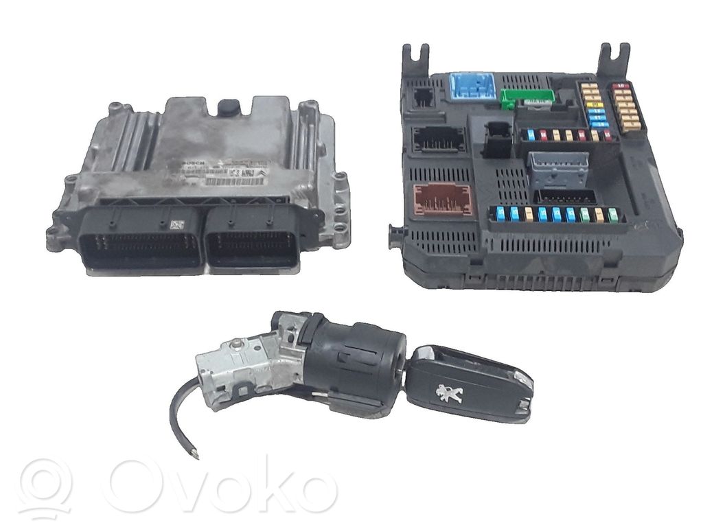 Peugeot 208 I Engine ECU kit and lock set 
