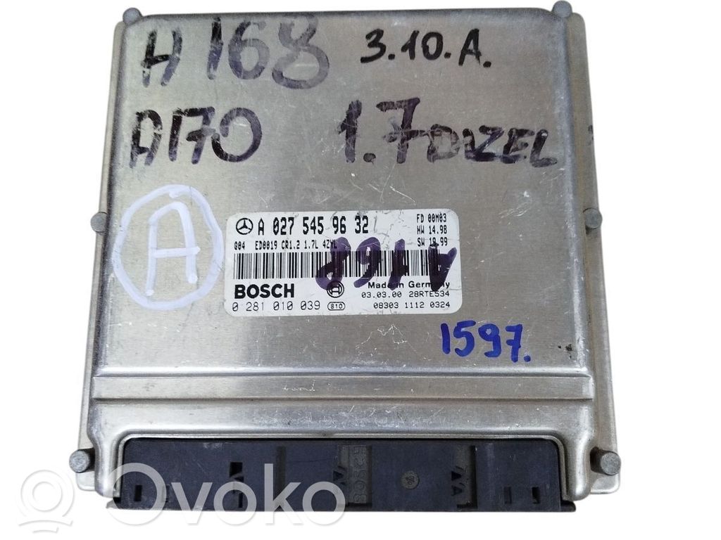 Mercedes-Benz A W168 Engine control unit/module 