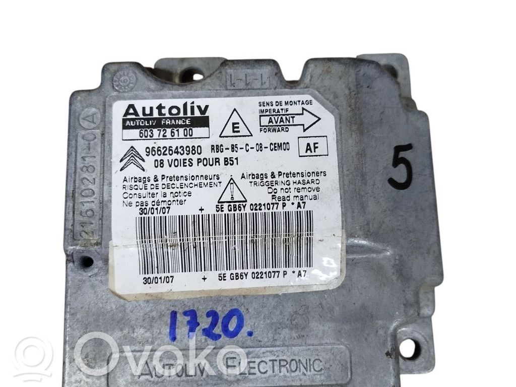 Citroen C4 I Airbag control unit/module 