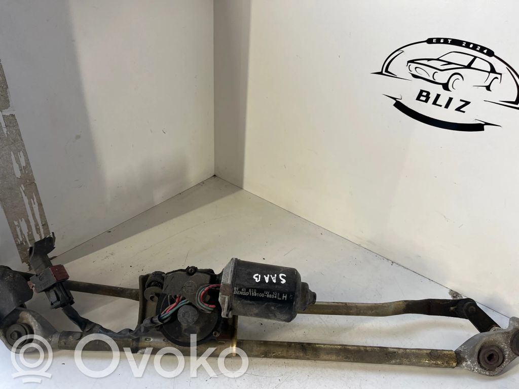 Saab 9-3 Ver1 Wischergestänge Wischermotor vorne 