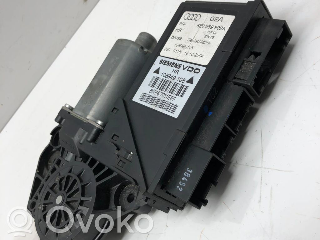 Audi A4 S4 B7 8E 8H Silniczek podnoszenia szyby drzwi tylnych 