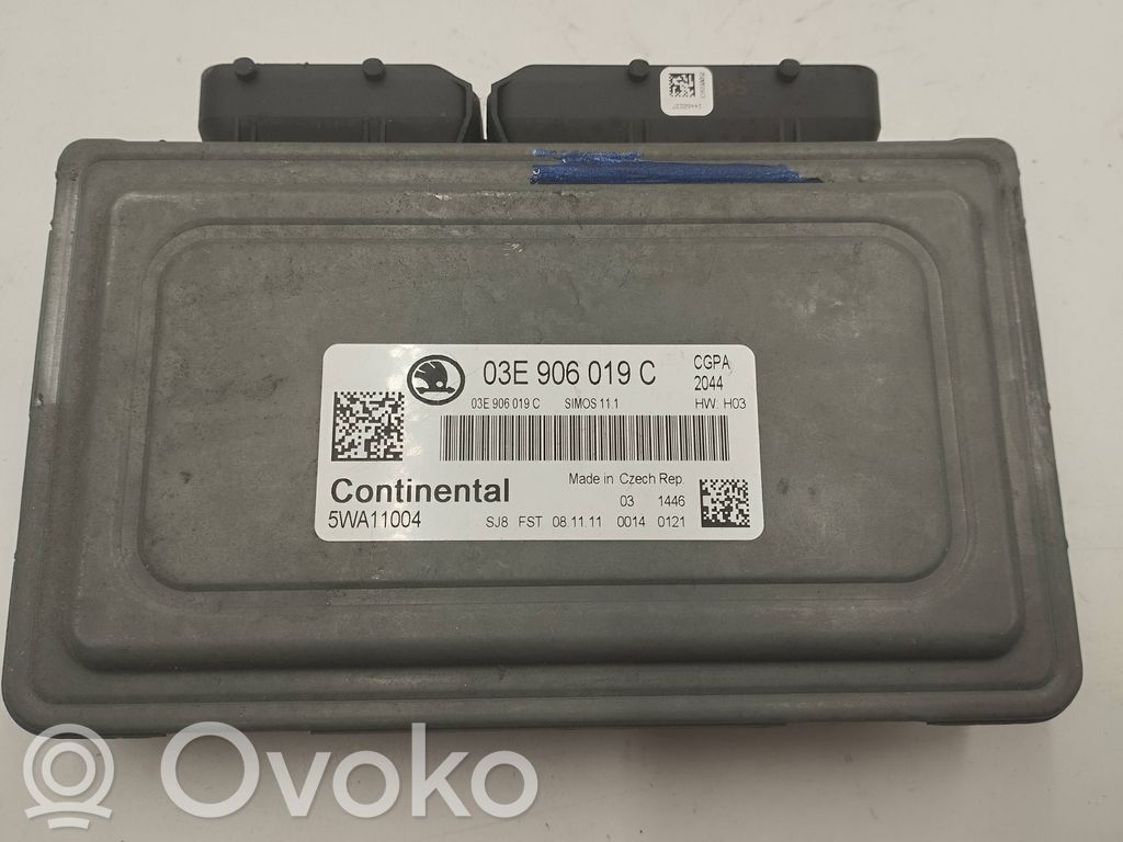 Engine control unit/module   03E906019C,5WA11004