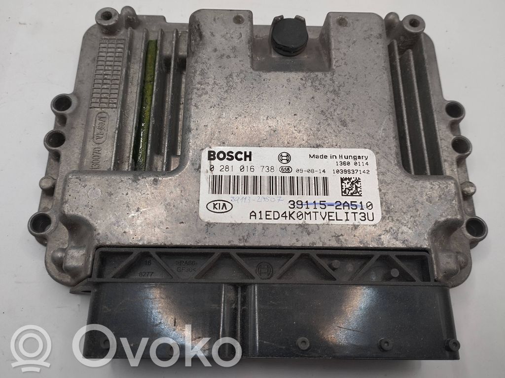 Engine control unit/module   0281016738,391152A510,1039S37142