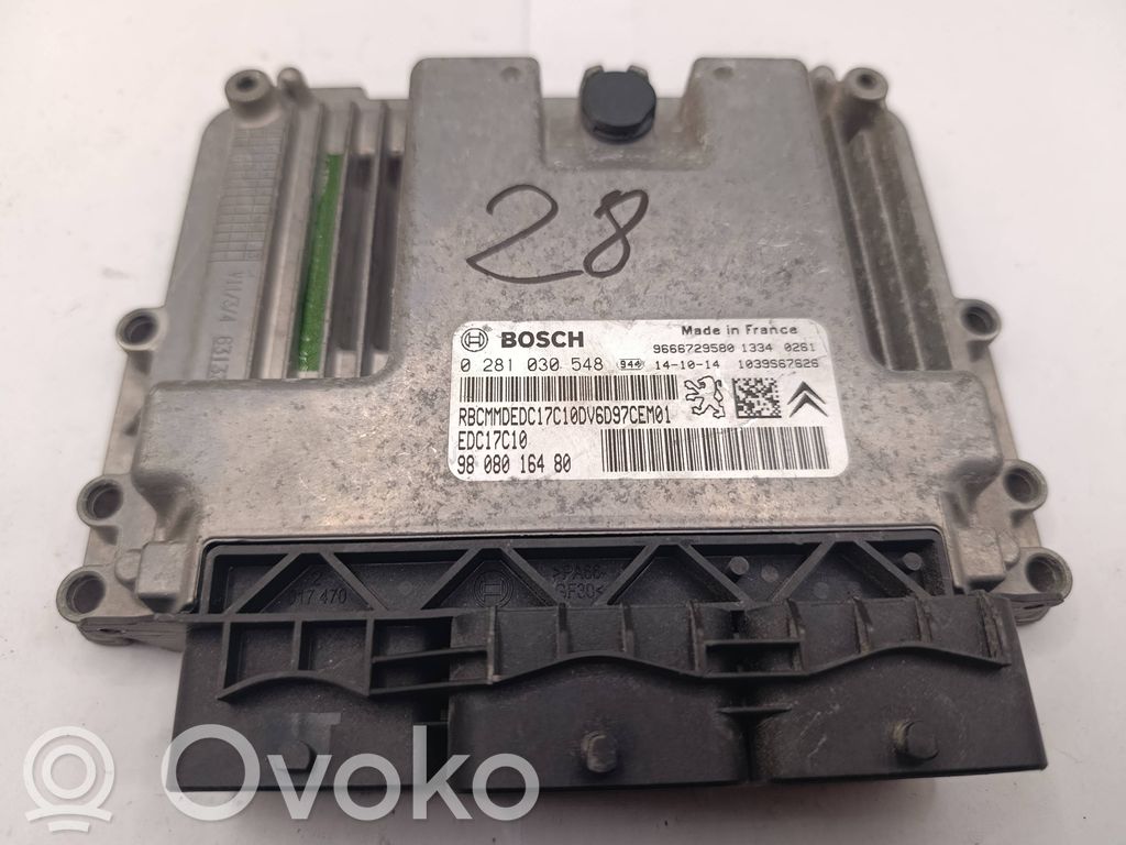 Engine control unit/module   0281030548,9666729580,9808016480