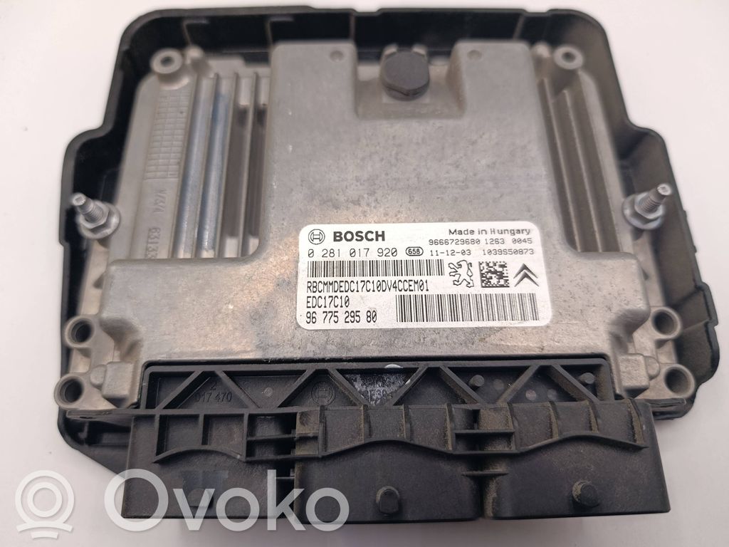 Engine control unit/module   0281017920,9666729680,9677529580