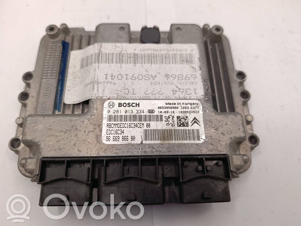 Engine control unit/module   0281013334,9653958980,9666986680