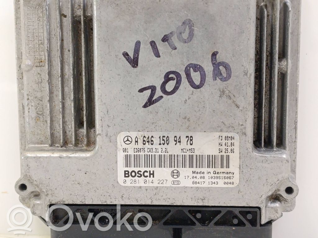 Mercedes-Benz Vito Viano W639 Dzinēja vadības bloks