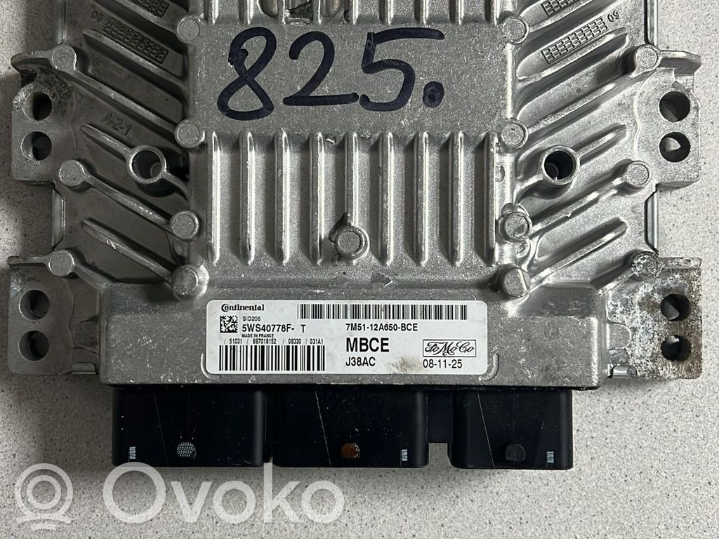 Engine control unit/module ECU   7M5112A650BCE,5WS40778FT,KKDA