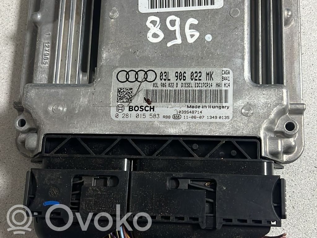 Engine control unit/module ECU   03L906022MK,0281015583,CAGA