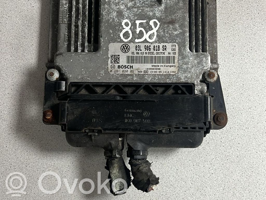 Engine control unit/module ECU   03L906018SR,0281030091,CFFB