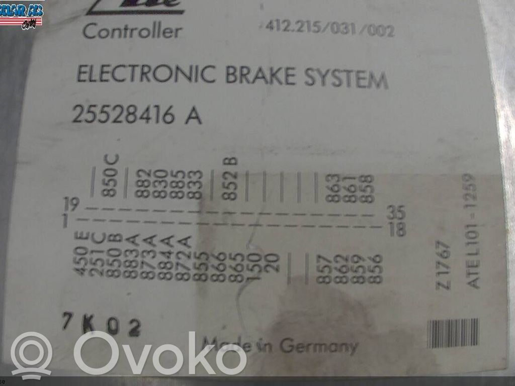 ABS-Steuergerät   25528416A,5916007
