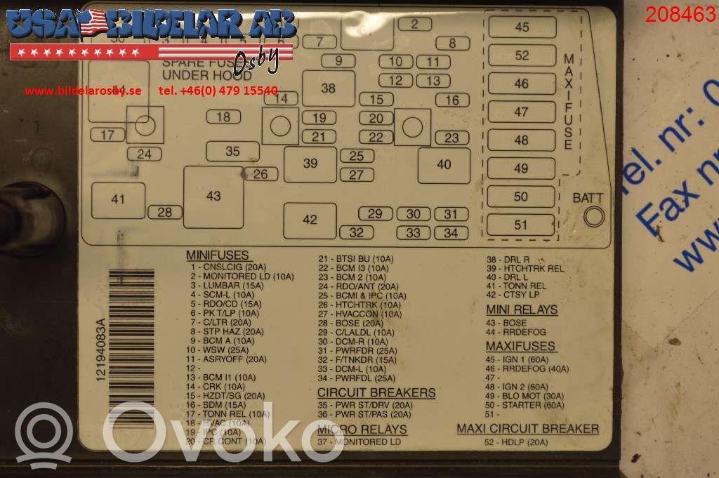 Chevrolet Corvette Fuse module 