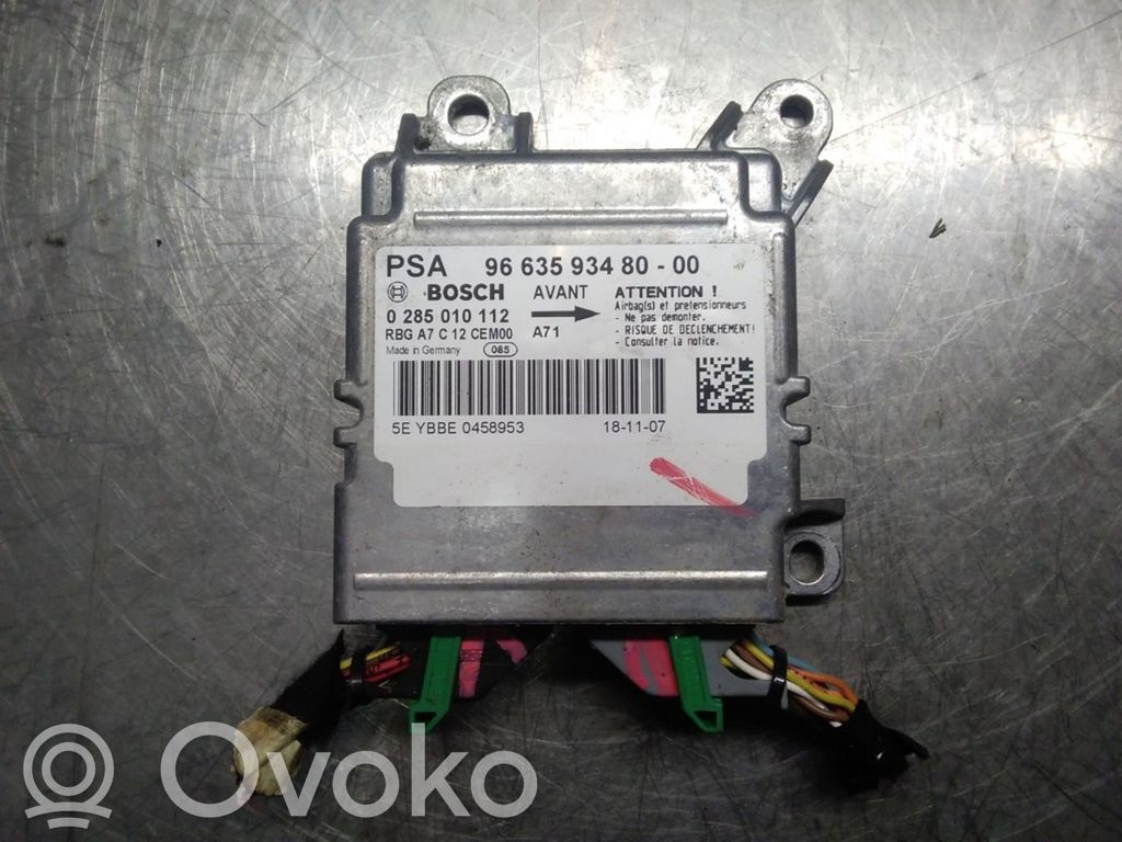 Peugeot 207 Airbag control unit/module 
