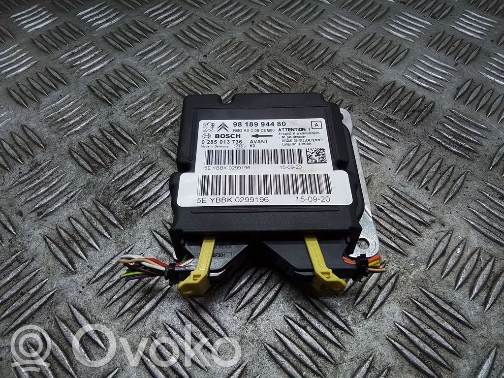 Module de contrôle airbag   9818994480,0285013736