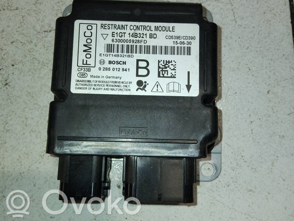 Airbag control unit/module   E1GT14B321BD,6300005928FD,0285012941