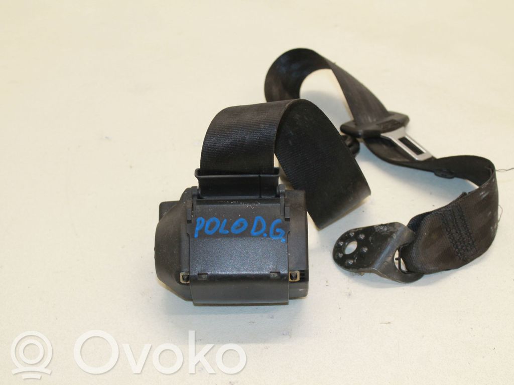 Volkswagen Polo IV 9N3 Pas bezpieczeństwa fotela tylnego 