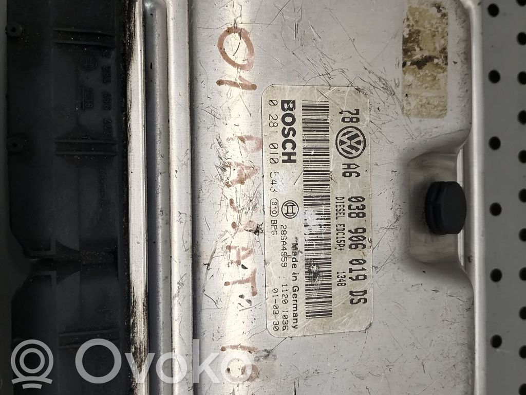 Engine control unit/module   038906019DS,0281010543,11201036