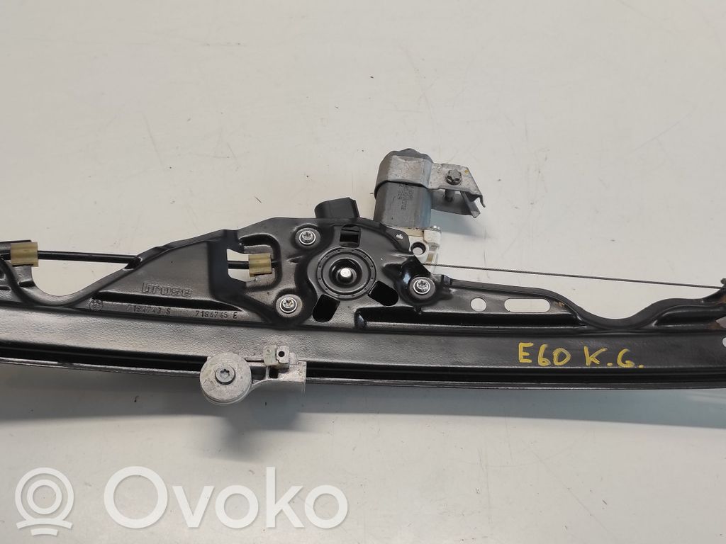 BMW 5 E60 E61 Rear door window regulator with motor 