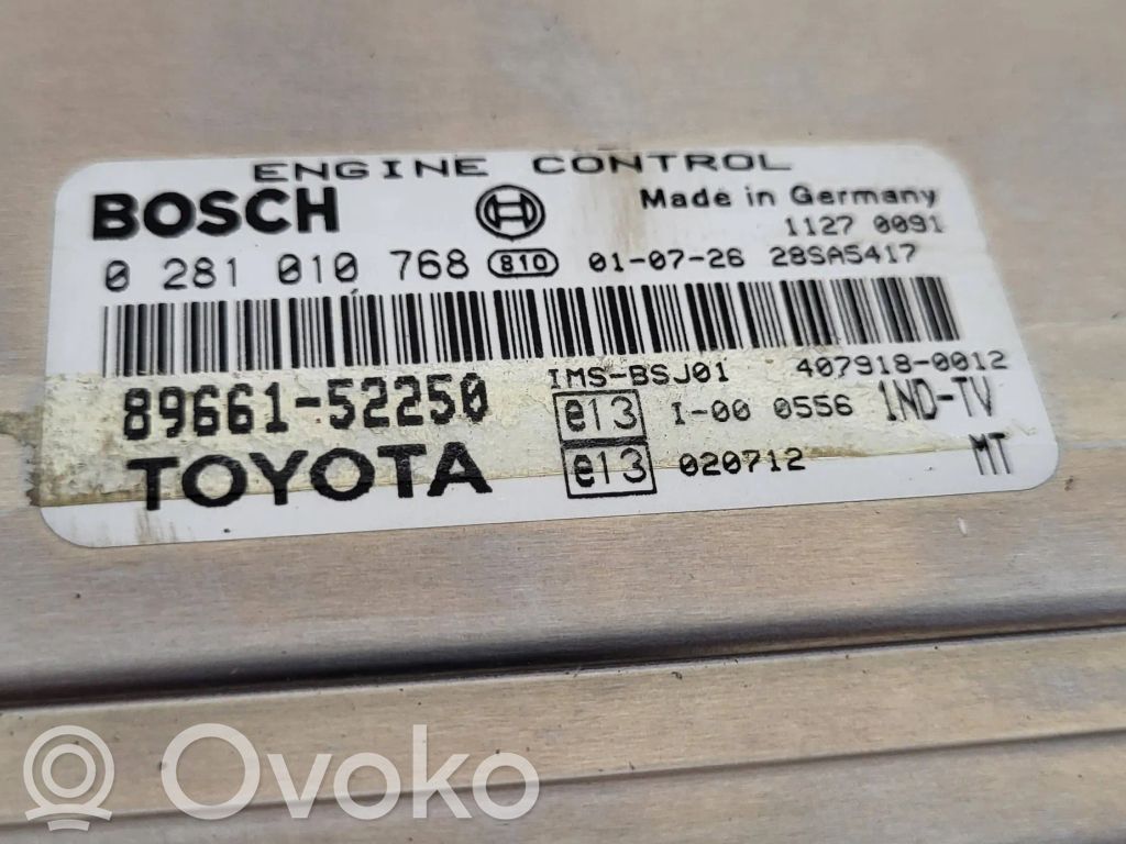 Toyota Yaris Verso Sterownik / Moduł ECU 