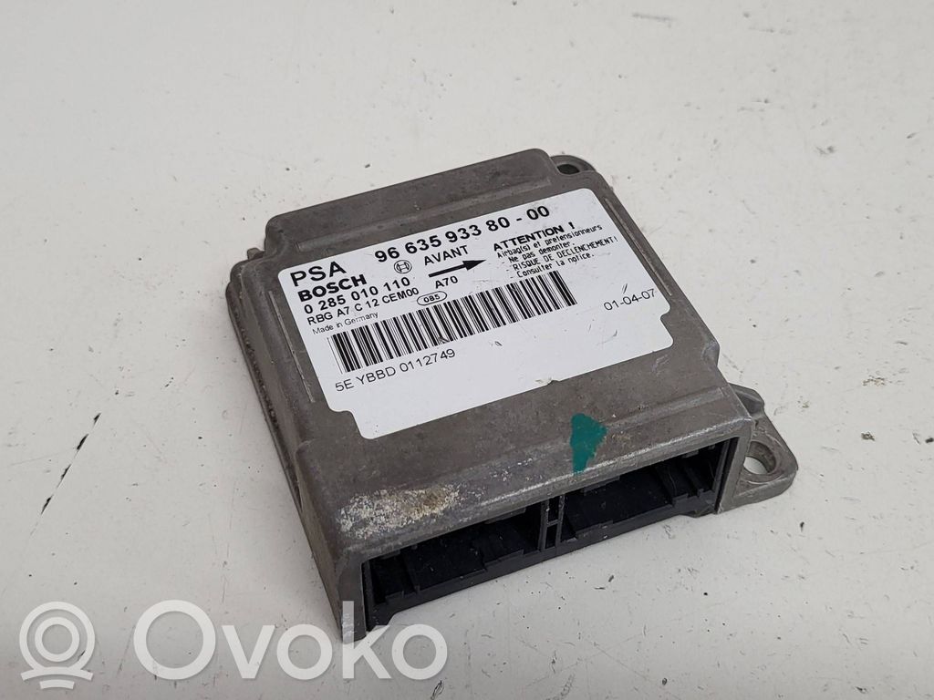Peugeot 207 Airbag control unit/module 