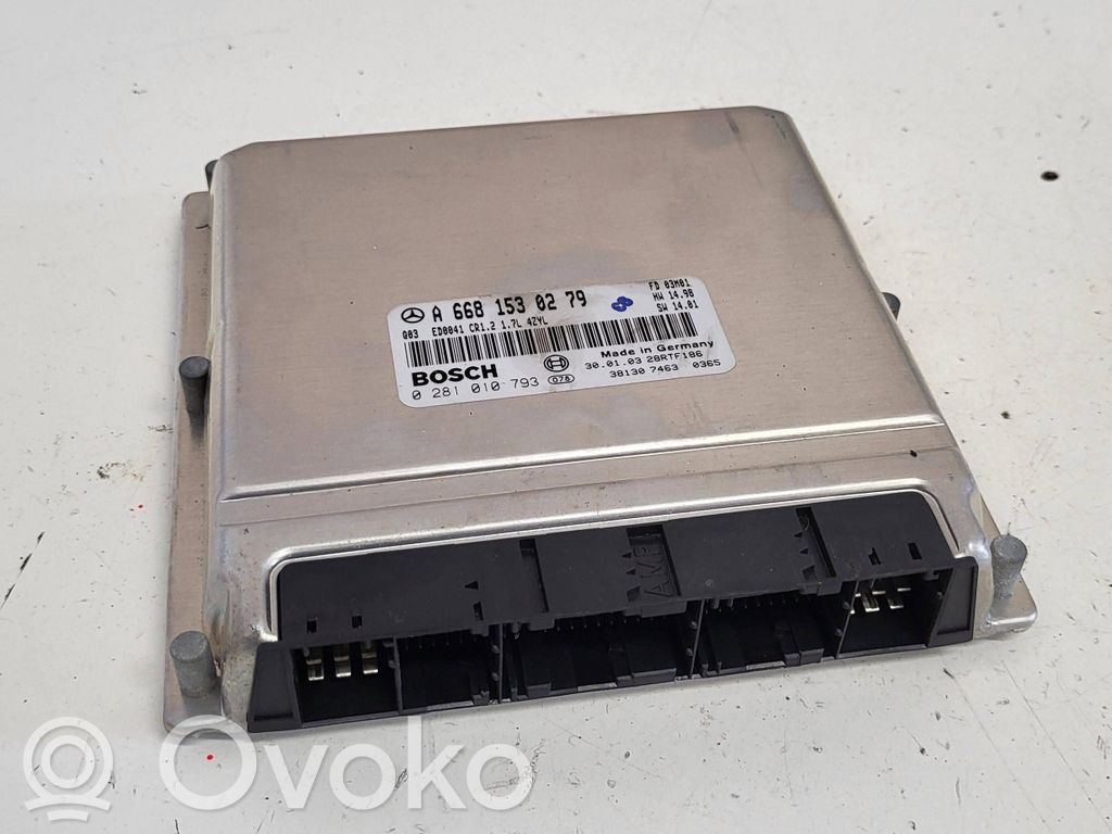Sterownik / Moduł ECU   A6681530279,03E8RFTF186,0281010793